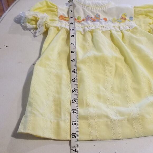 Vintage Sears Baby Dress yellow 2t - Picture 6 of 13